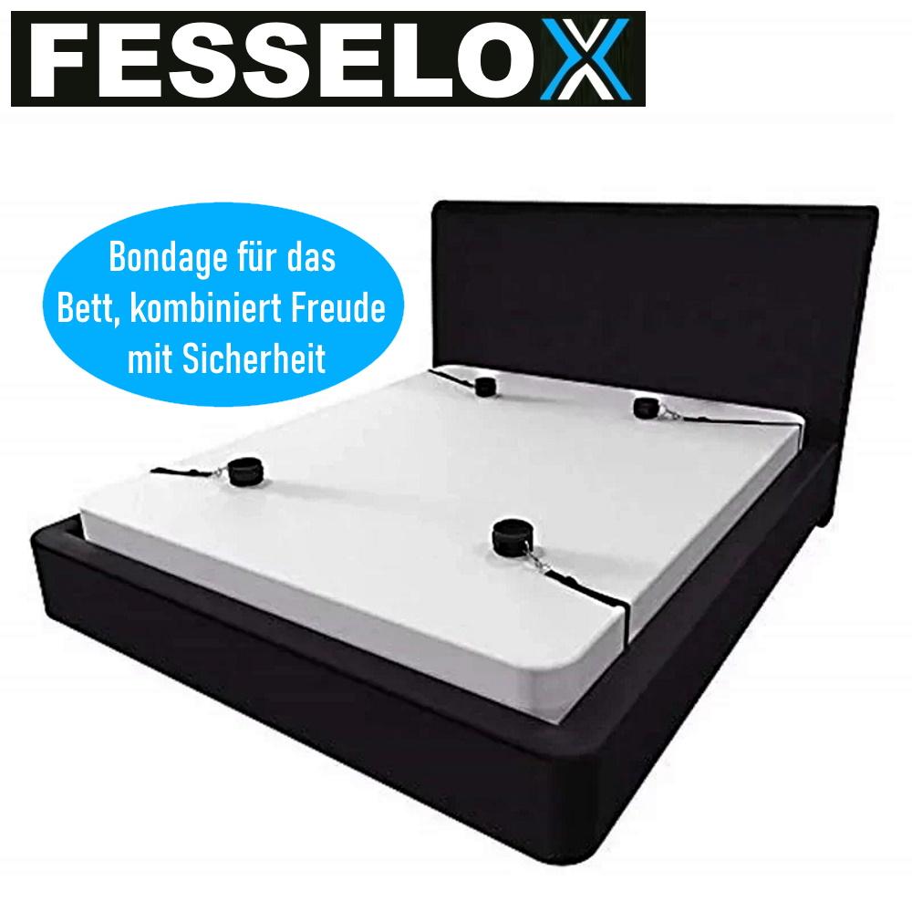FESSELOX Restraints Set Bondage Restraint Bed Restraint Set Handcuffs Ankle Cuffs BDSM