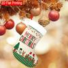 Christmas Decoration Fireplace Hanging Stocking 1pc Patterns of Stars, Snow, And Stripes (2) Patterns Christma