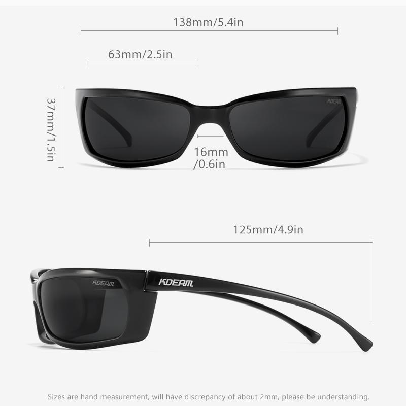 KDEAM Fresh Color Sport Goggles UV400 Polarized Sunglasses Men Lightweight Sun Glasses Fishing Unisex Size Includes Zipper Case