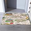 Non-Slip Area Rugs Christmas Poinsettia Gold Snowflakes Truck Home Decor Rugs Carpet for Classroom Living Room Bedroom Dining