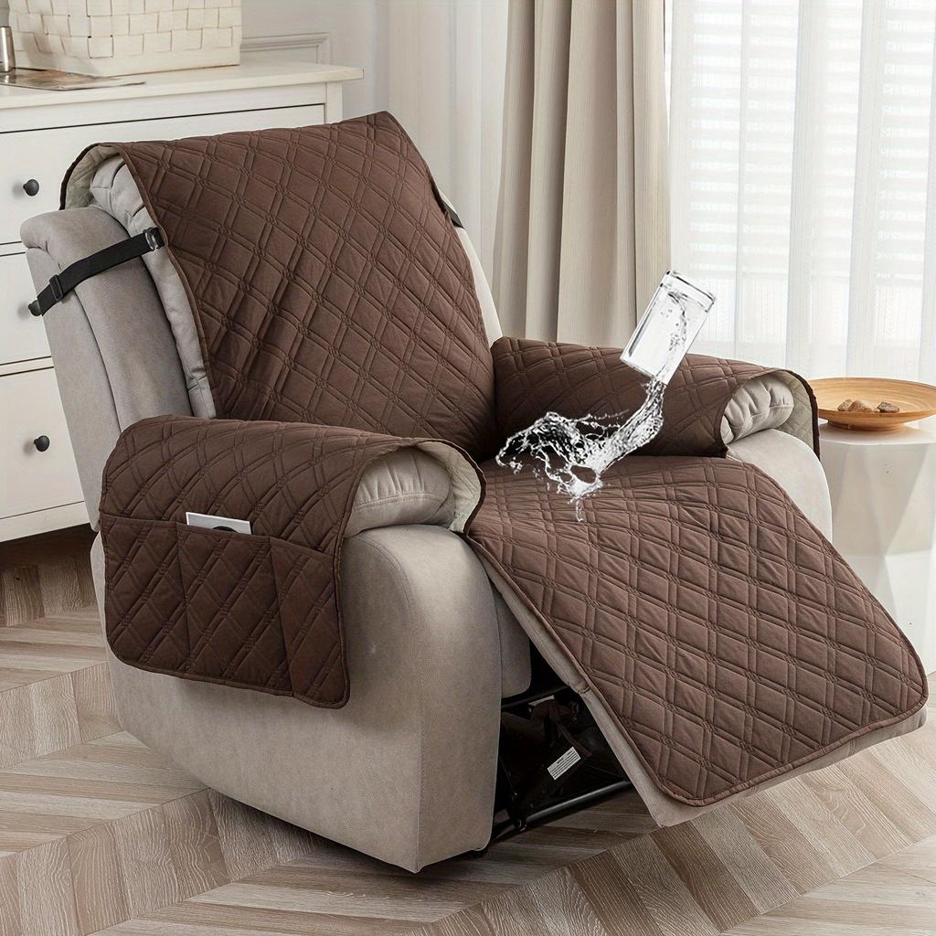1PC 100% Waterproof Recliner Chair Cover, Recliner Chair Covers for Reclining Chair, Non-Slip Fabric Recliner Couch Cover for Li