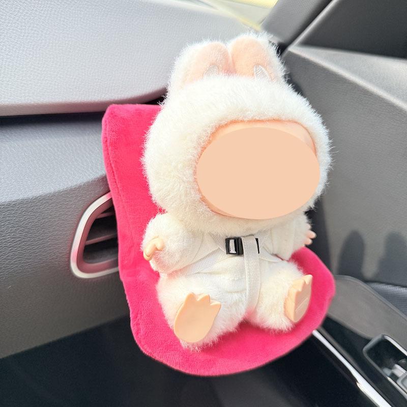 17cm Doll Car Seat For Labu- Air Vent Clip  with Aromatherapy for Blind Box Collectors | Cute, Functional Car Ornament