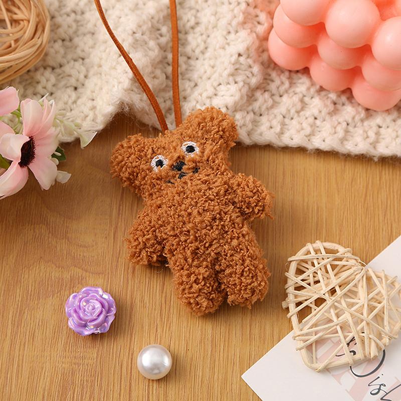 

Милый медведь плюшевая игрушка наклейка с именем кулон мультяшная мягкая кукла брелок брелок сумка украшения детские анти-потеряшка именная бирка подарки кофейный