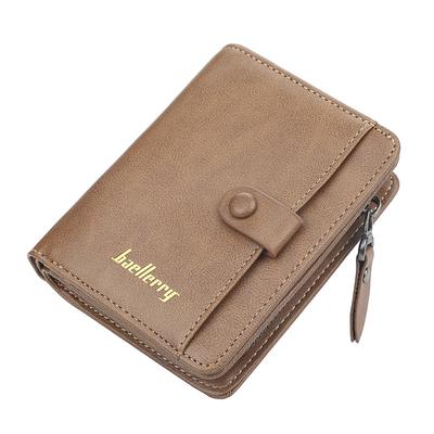 Mens Fashion Hasp Card Holder Pu Leather Zipper Coin Purse Multi-card Driver's License Wallet Birthday Gift for Boyfriend Husband