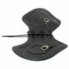 Motorcycle Universal Black Leather Heat Saddle Shield Deflector For Harley Sportster Touring Softail Breakout Dyna Honda Yamaha