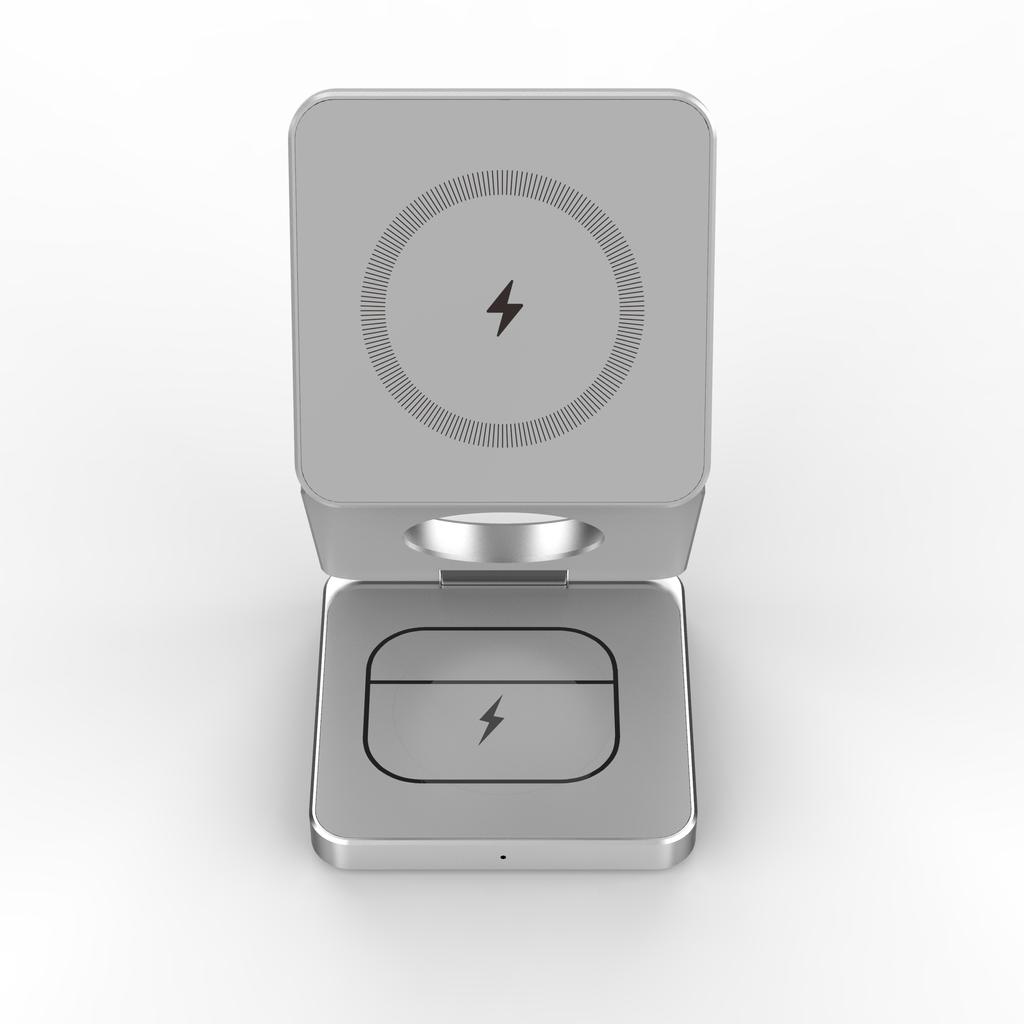 3 In 1 Foldable Magnetic 15W Wireless Charger Fast Charging Sation for iPhone 15 14 13 12 Pro/Max/Plus for Apple Watch 9/8/7/6/5