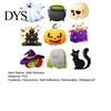 Waterproof Halloween Glass Decals for Windows Wall Stickers, PVC Windows, Classic Ghosts Decorative Atmosphere Pumpkins Skeletons Self-adhesive
