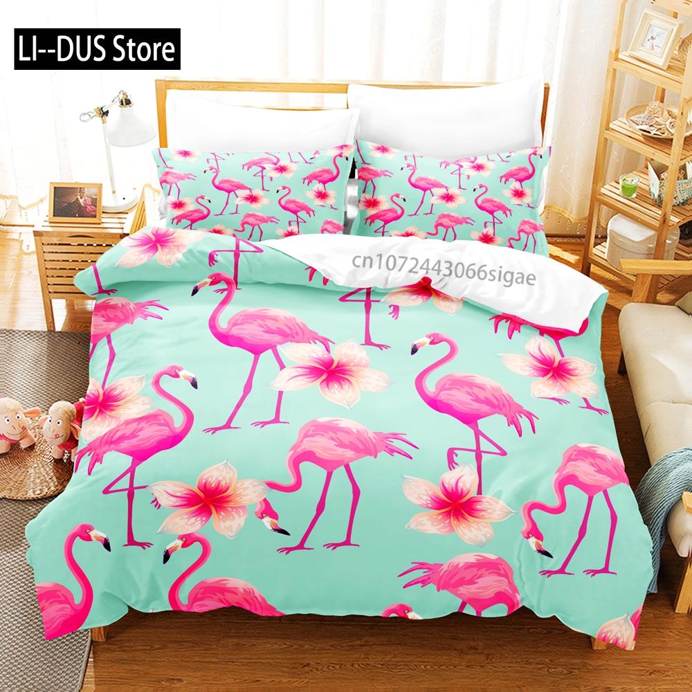 Firebird Bedding Set Single Twin Full Queen King Size Flamingo ed Set Aldult Kid Bedroom Duvetcover Sets 3D Anime Animal 037
