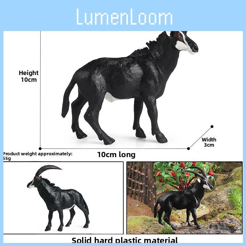 Wild Animal Antelope Elk Horned Horse Model Ornament For Educational Play And Collecting