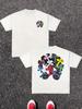2026 New Harajuku Streetwear Pure Cotton Men T-Shirt Double Sided Digital Print Colorful Cross Graphic Breath