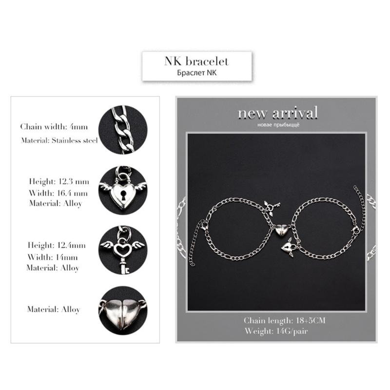 Magnetic Couples Bracelets Mutual Attraction Relationship Matching Friendship Rope Bracelet Set Gift for Women Men