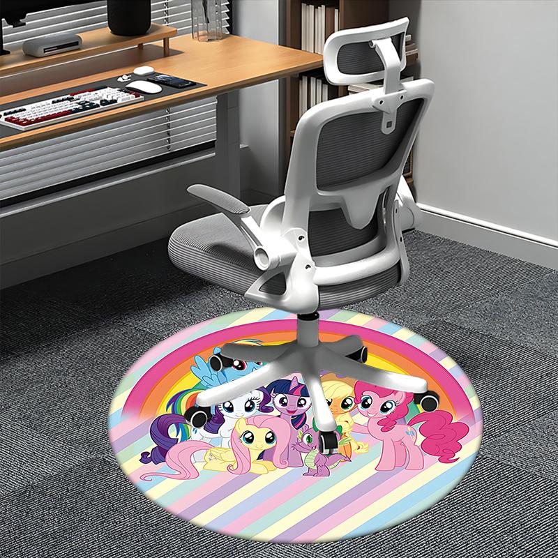My Little Pony Chair Mat Round Carpet - Rainbow Decor for Home Office Living Room Bedroom Gift0244b