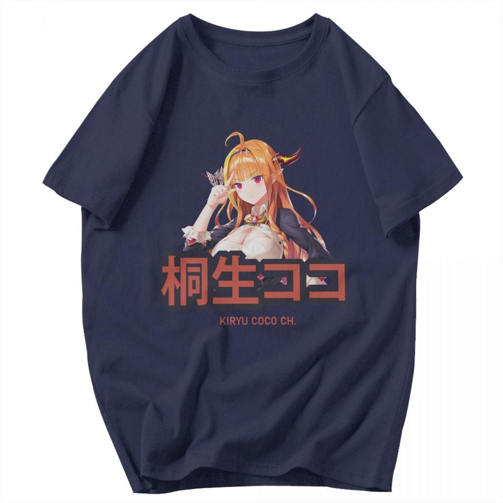 Men T Shirt Hololive Kiryu Coco Idol Showdown Cotton Y2K Graphic Customized Unisex Clothes T Shirts