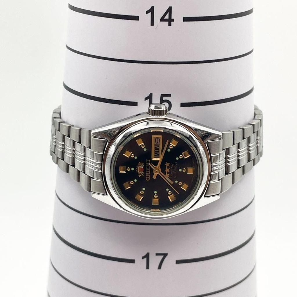 Used Working ORIENT Three Star Automatic Watch Vintage Ladies Orient Day-Date