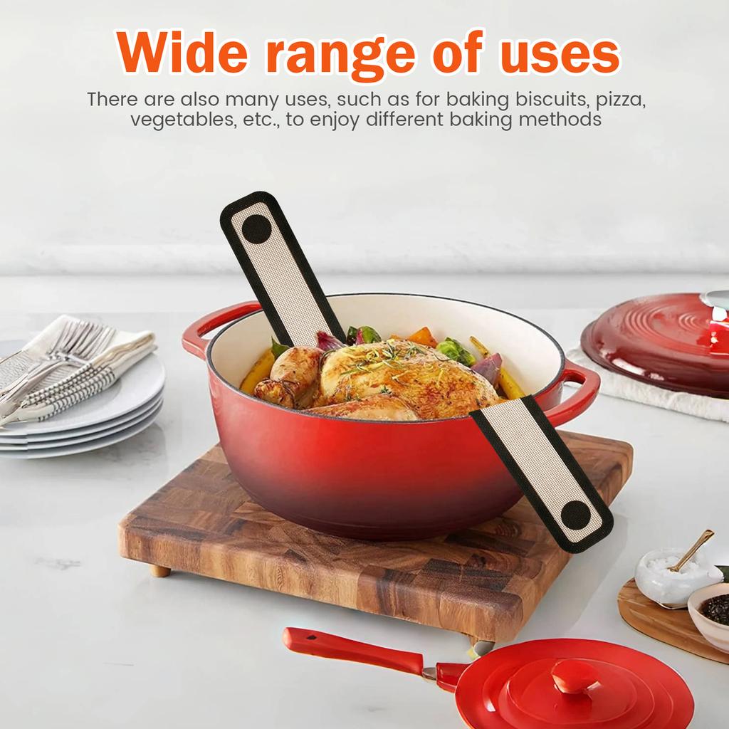 2 stk Silikonbrødmatte Langt håndtak Varmebestandig bakebrødslynge Surdeigsbakematter for deigbakst Cookie Kjøkkenverktøy