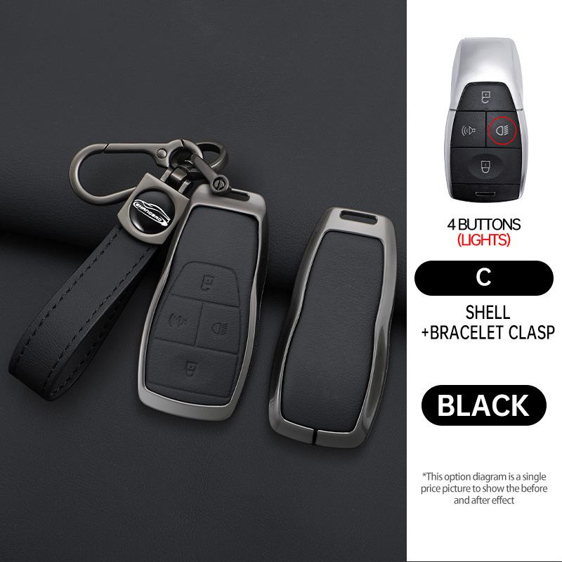 Suede Car Key Case Cover For Baic Beijing X7 Bj40 Senova D50 D70 X55 X65 Eu5 Eu7 Car Key Protector Keychain Accessories