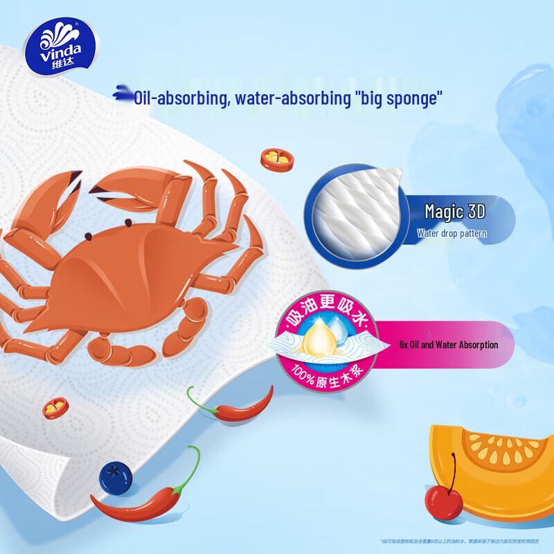 Vinda 2-Ply Soft Pack Kitchen Paper Towels