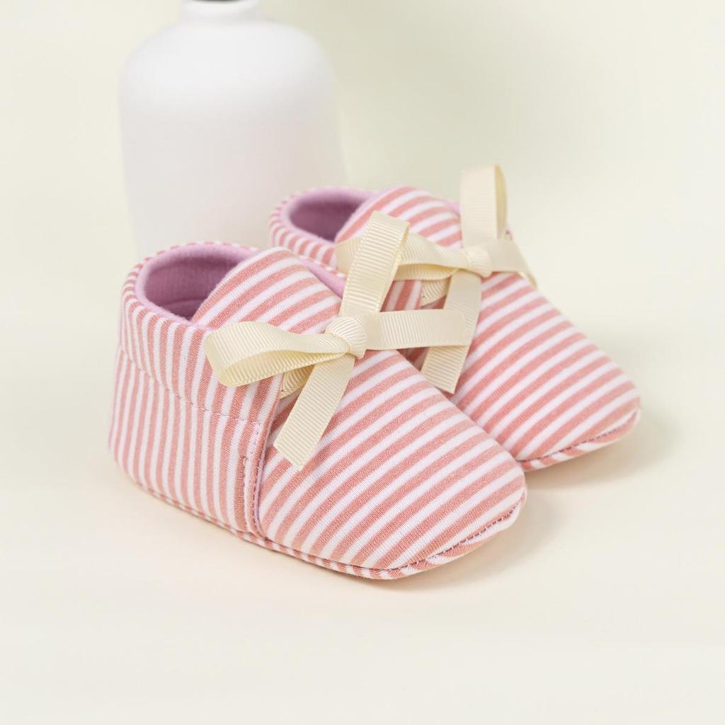 New Striped Moccasins: Non-Slip Casual Shoes for 0-1 Year Olds