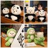 Bear Cartoon Transformation Plush Bear Soft Bear Turn Into Panda Stuffed Toys  Kids Toys