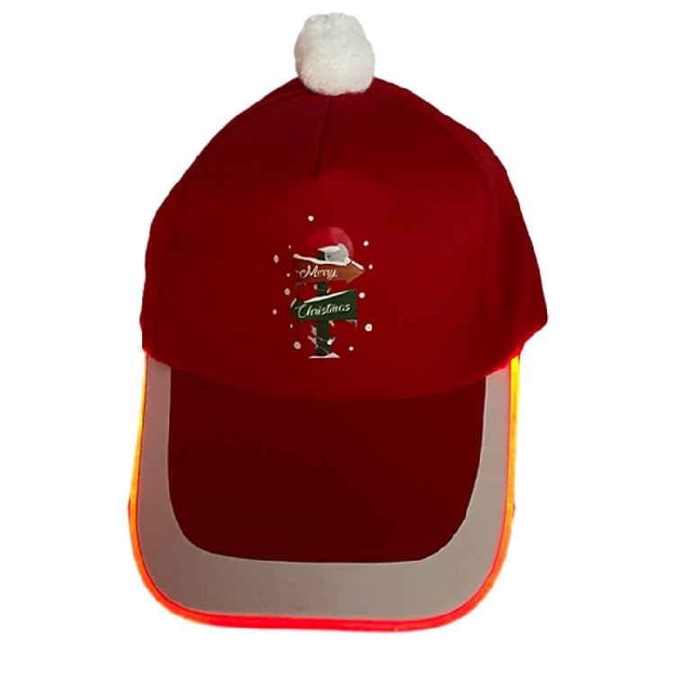 

Glitter LED Glowing Baseball Cap Festival Cartoon Pattern Hat for Adult Teens