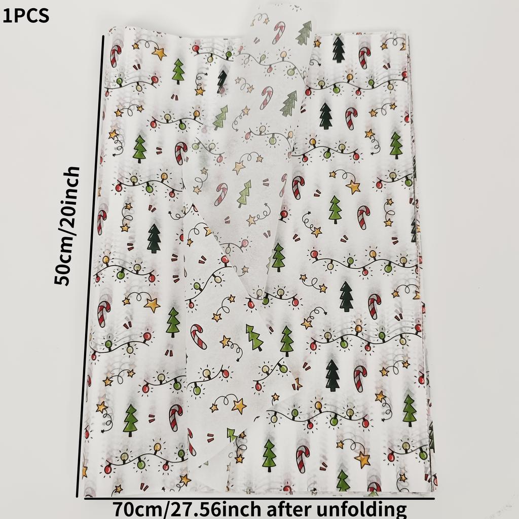 70x50cm Weihnachtspapier, Festliche Geschenkverpackung für Feiertagsdekorationen, Winter- & Erntedankgeschenke, Universell einsetzbar