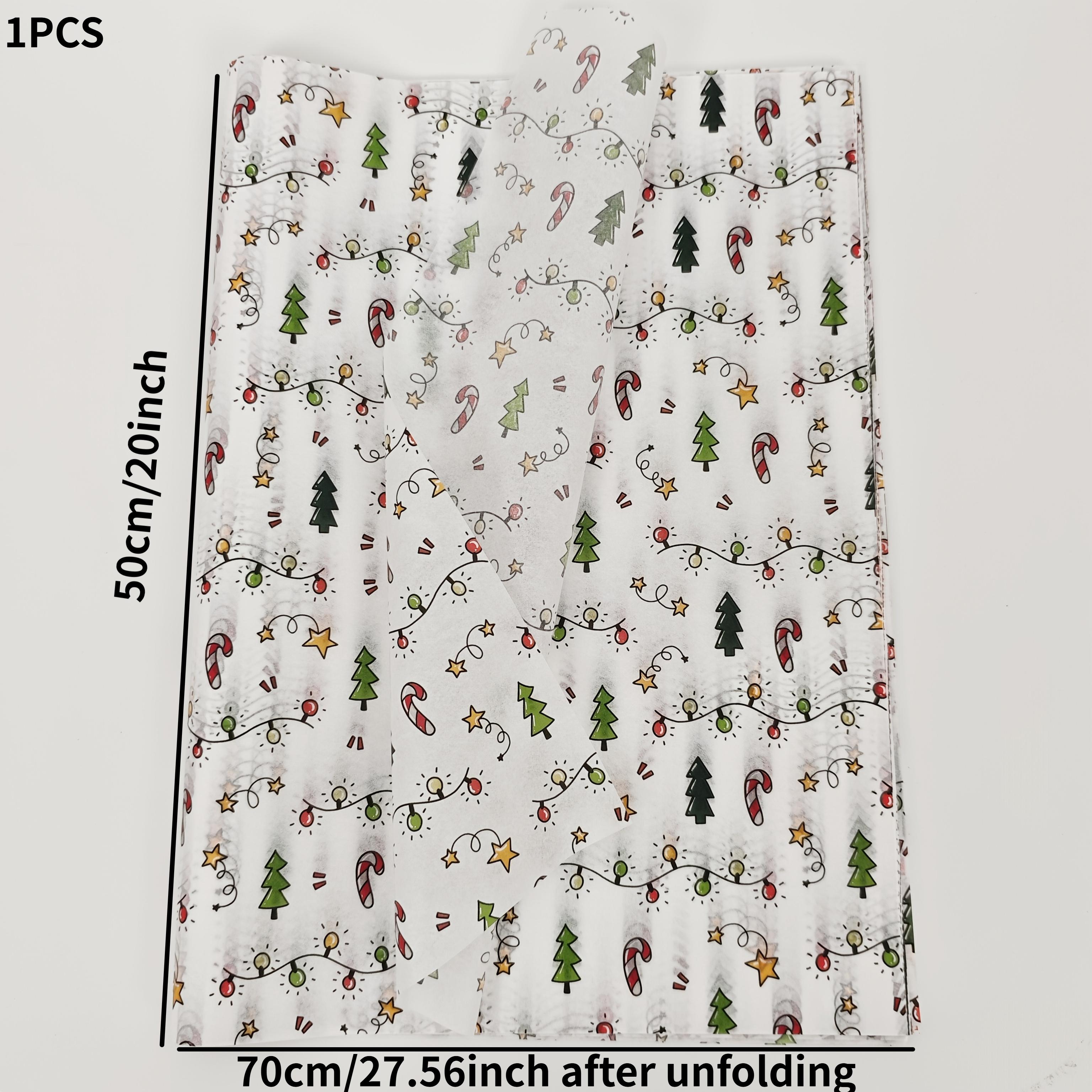 

70x50см Рождественская упаковочная бумага, Праздничная подарочная упаковка для праздничных украшений, Подарки на зиму и День благодарения, Универсальное использование