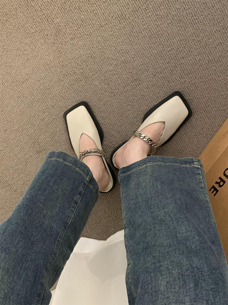 Fashion Bailamos 2024 Summer Design Women Slipper Fashion Slip On Women's Shoes Flats Heel Casual Outdoor Ladies Cover Toe Sandal Shoes