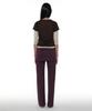 PARTIMENTO WOMEN Pwc Sheer Raglan Stitch Short Sleeve Tee_Brown