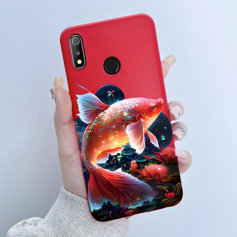 For Realme 3 3i 3Pro Phone Case Butterfly Flower Girl Design Soft Silicone TPU Back Housing for Oppo Realme 3 Realme3 Pro Covers
