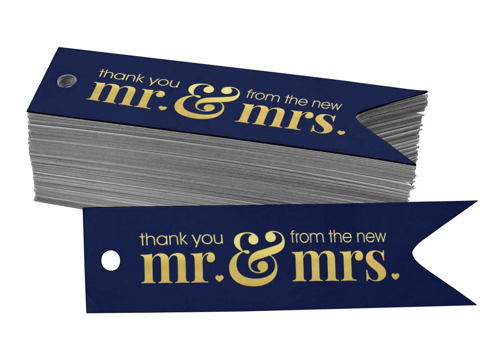 Inkdotpot Pack Of 100 Thank You From The New Wedding Favor Paper Tags Craft Real Gold Foil Hang