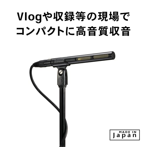 Audio-Technica AT875R Shotgun Microphone, XLR Condenser Microphone with Phantom Power, for Broadcast, Production, and Cameras