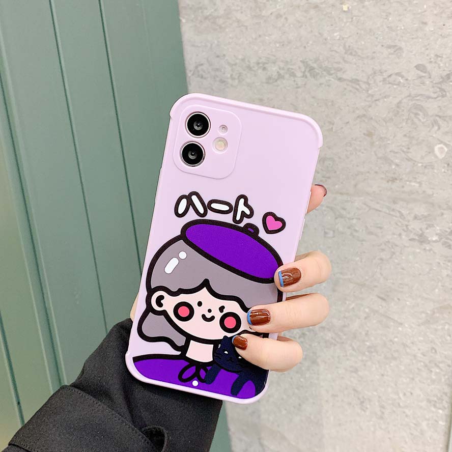 Koupit Cute Girl Purple Leopard Soft Silicone Phone Case For Iphone 12 Pro Max 12 Pro 12 12 Mini 11 Pro Max 11 Pro 11 7 8 Plus Xs Max Xr X