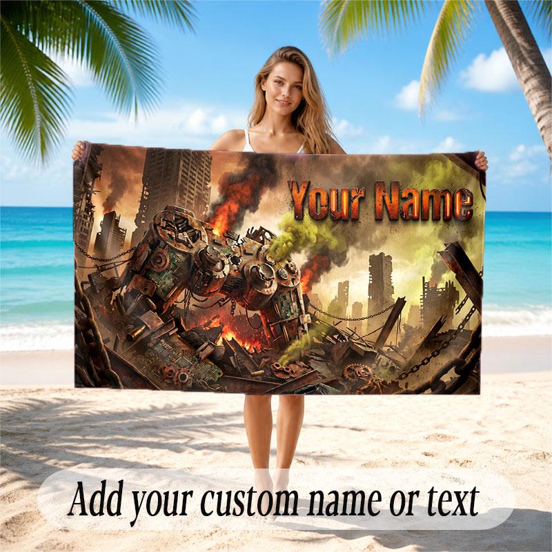 Andere ähnliche Designs Thema Strandtuch Personalisierter Benutzerdefinierter Name & Text Weiches Schnelltrocknendes Strandtuch für Schwimmen Reisen