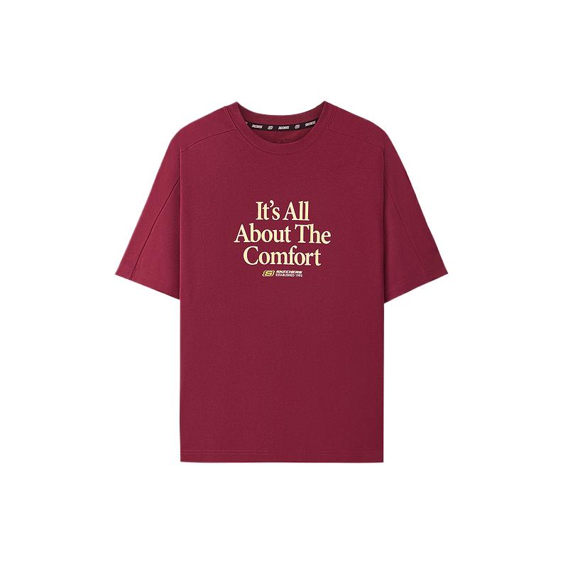 Skechers Fashion Series Pullover Short Sleeve Simple Breathable T-Shirt Unisex tops L126U004-02WW M