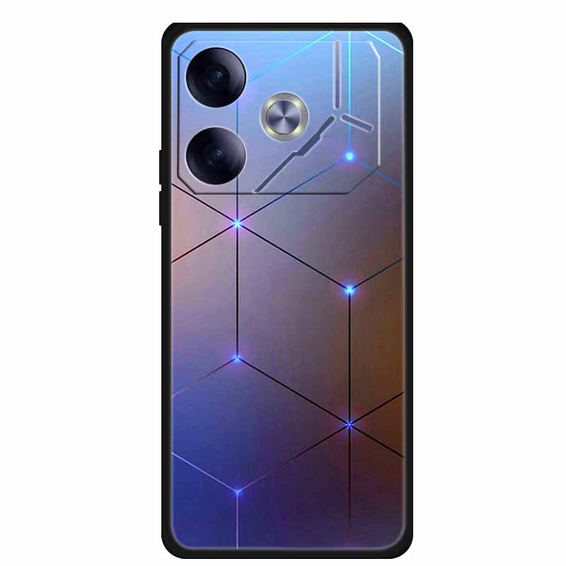 For Tecno Pova 6 Phone Case 6.78" Animal Black Silicone Soft Back Cover Cases For Tecno Pova 6 Case Pova6 Coque Funda Shockproof
