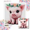 Nowość 5D DIY Pełne Okrągłe Malowanie Diamentami "Świnka" Haft Krzyżykowy Dekoracja Domu Prezent