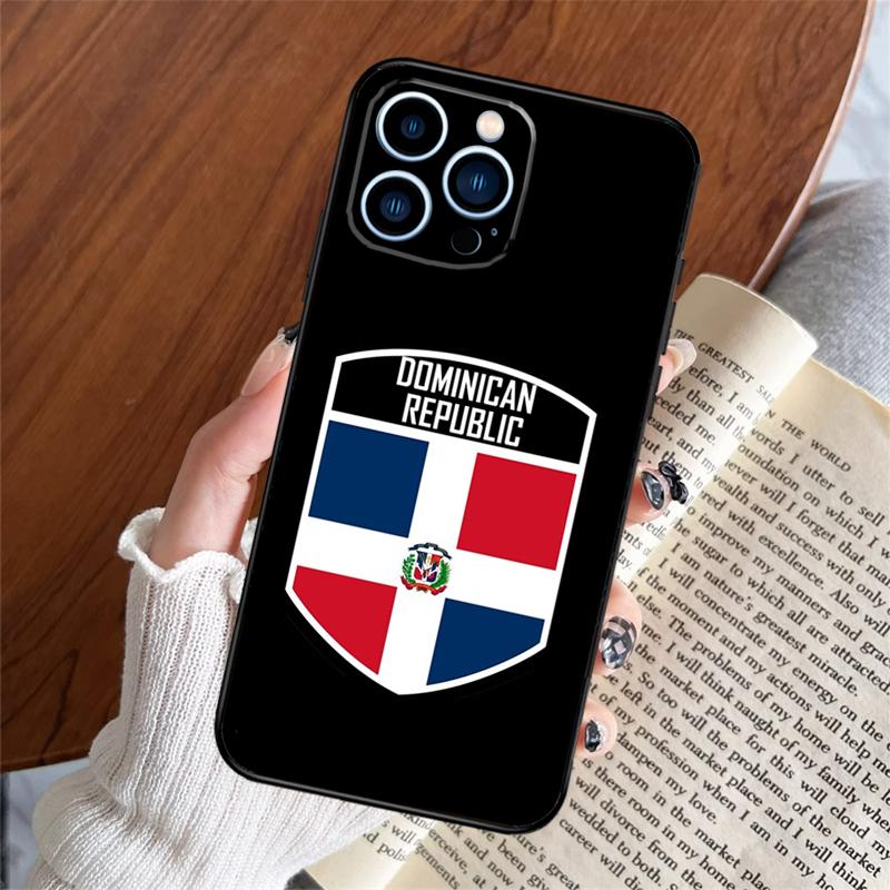 Dominican Republic Flag Phone Case For iPhone 16 Pro Max 11 14 15 17 Pro Max Plus 12 13 Mini 16e 17 Air Back Cover