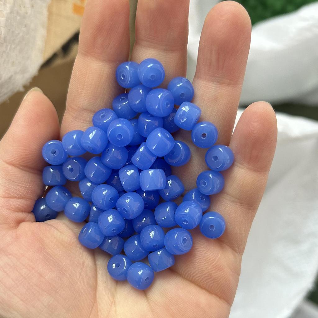 Multi-Color 6x8mm Glass Barrel Beads for Jewelry Making