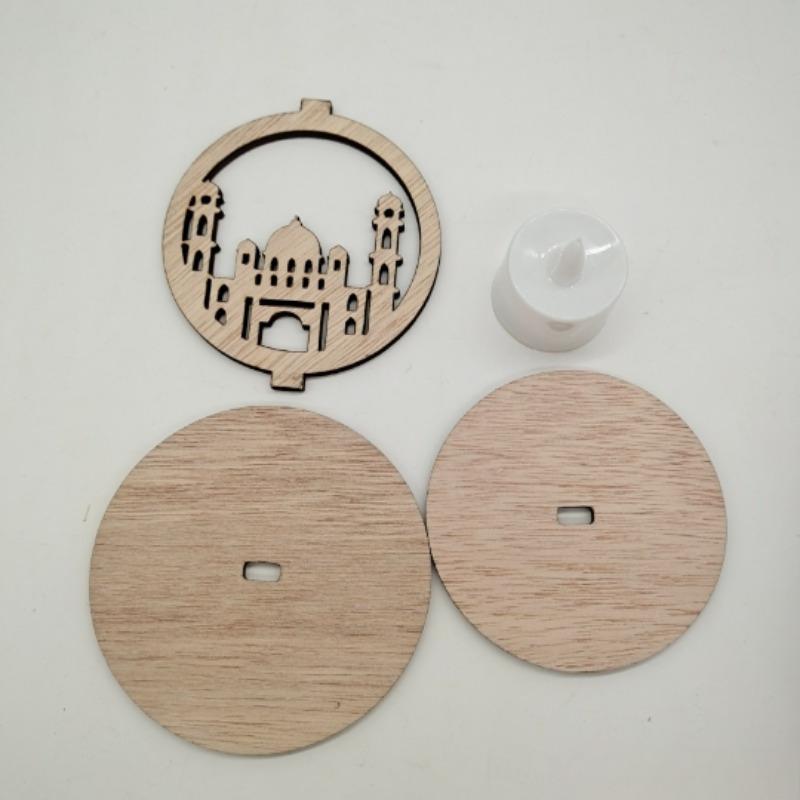 2pcs Candle Holders Table Centerpiece Fireplace Home Decor, Ramadan Theme Eid Al Fitr Party Decorations Excluding Candles