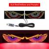 Universal Car LED Eyes Sticker USB Multi-Mode Auto Rear Window Decoration Light