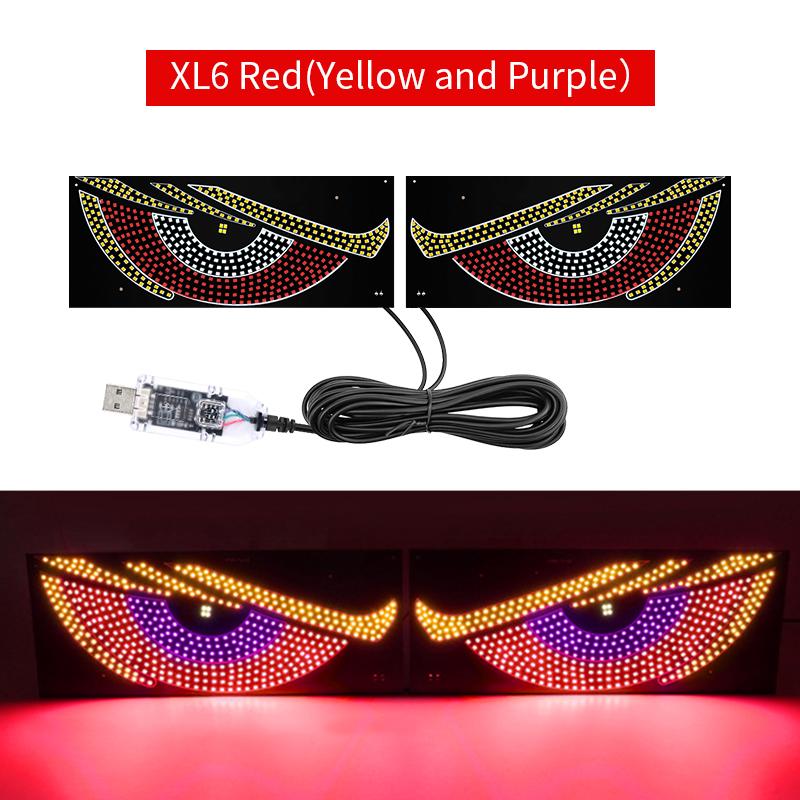 LED Diabelskie Oczy Światło Tylnej Szyby Samochodu Uniwersalna Naklejka USB Oko Wielomodowa