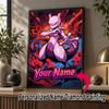 Personalized Mewtwo Diamond Art Custom Name 5D Diamond Painting Full Drill DIY Craft
