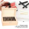 36PCS 4mm Steel Letter & Number Punch Set Alphabet Stamp Die Wooden Box Case