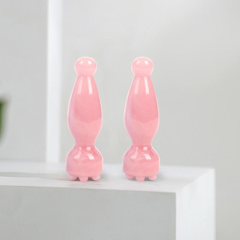 Glatte Gesichtsmassagewerkzeuge Harz Gua Sha Gesichtshautpflege Massagestäbe Lotus-Samenkapselform Massagegerät Gesichtsphysiotherapie-Werkzeug