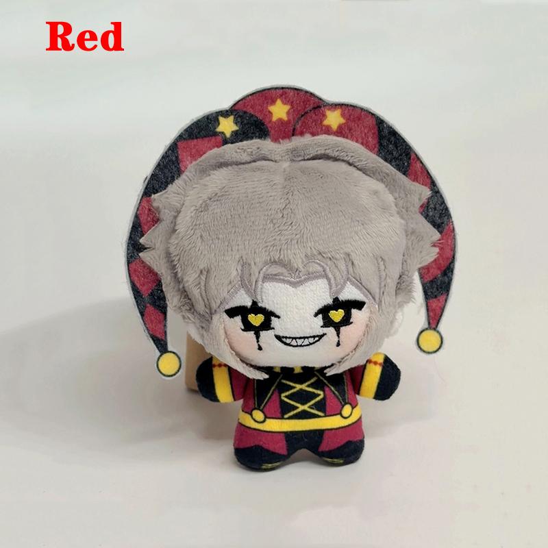 Super Cute 10cm Red The Freak Circus Plush Toys Pierrot Anime Pendant Backpack Keychain Accessories Plushie Doll Christmas Decor