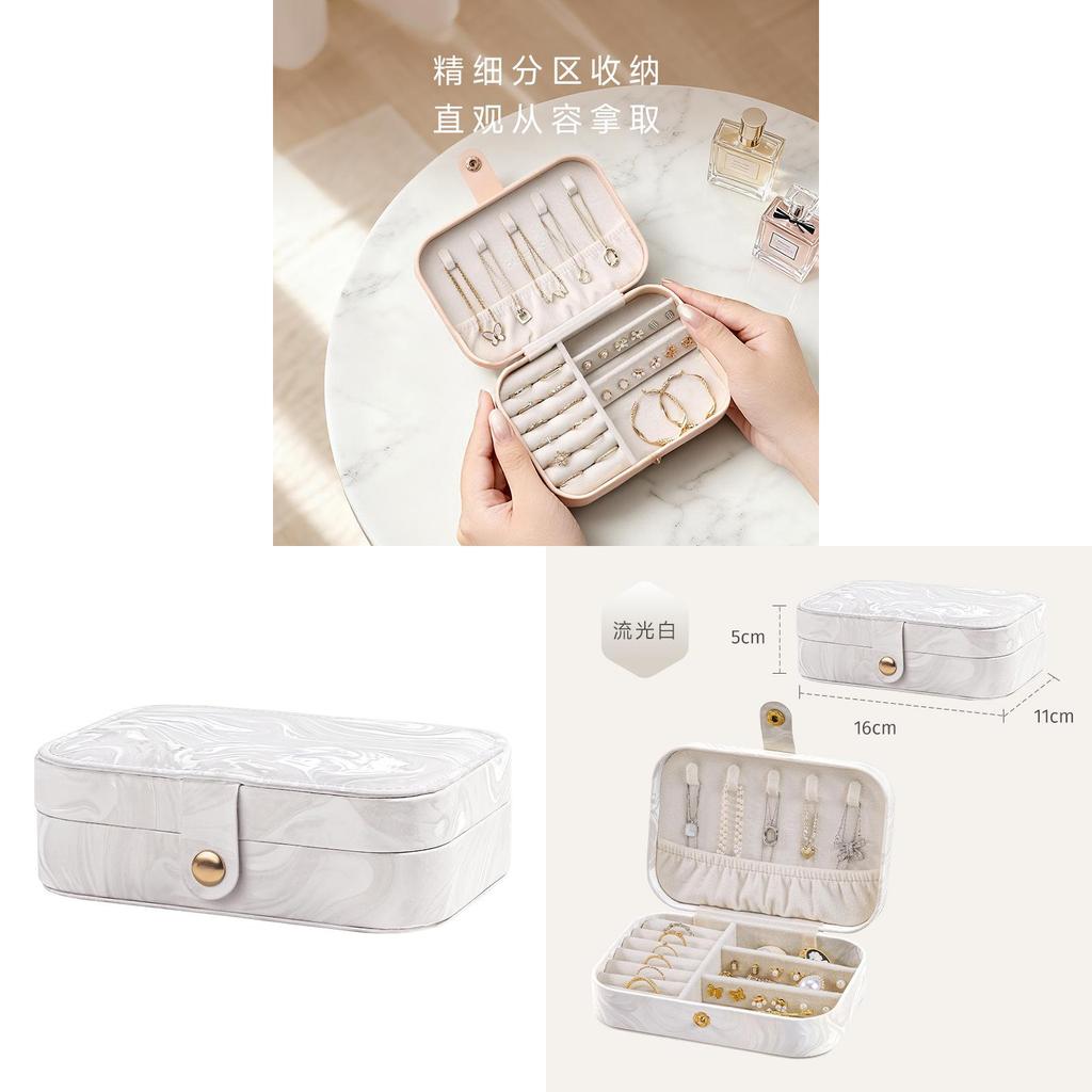 Leather Jewelry Box With Logo For Travel And Gift Use