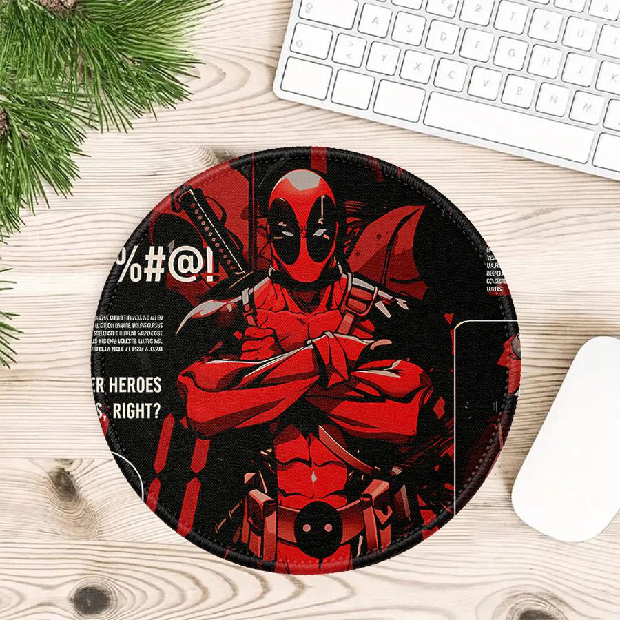 

1pc Mouse Pad Game Console Pad Computer Laptop Pad Keyboard Mouse Pad office Pad Desk accessories rubber Marvel Deadpool Cute 200x200x2mm