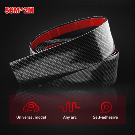 Carbon Sticker Fiber Protector Sill Scuff Cover Door Car Body Anti Scratch Strip