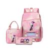 School Season Three-Piece Backpack Wind Academy Style High School Students Schoolbag Lightweight Backpack
