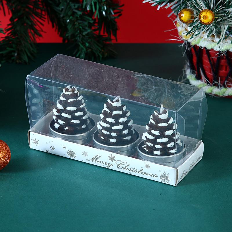Christmas Eve Candle Set: Old Man, Tree, Snowman Ornaments for Romantic Candlelight Dinner & Christmas Decorations